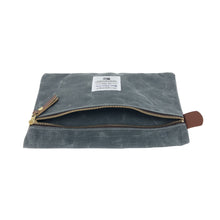 Menara Gridwax Zip Pouch, Charcoal